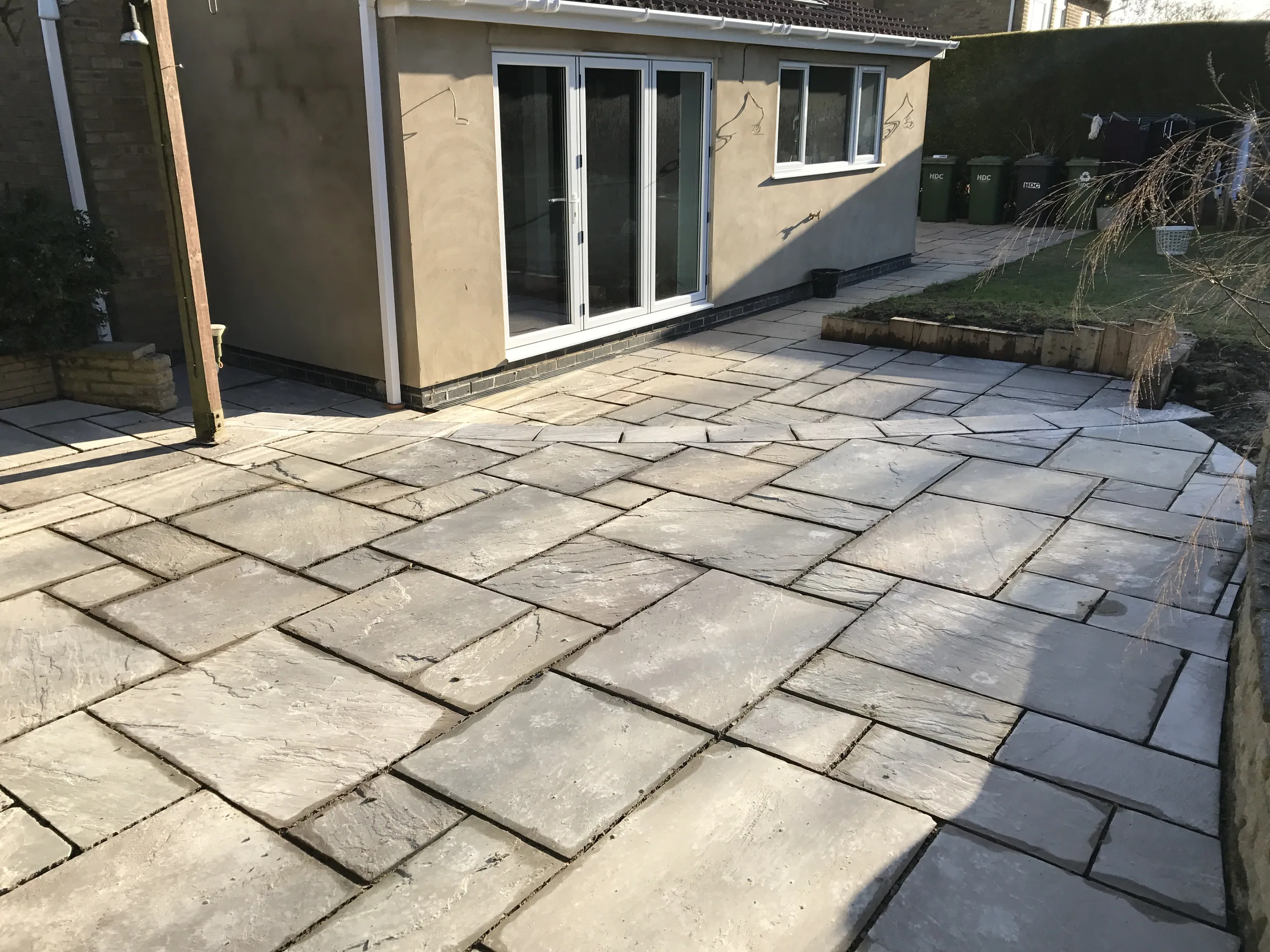 Indian sandstone patio laid by Ablewood